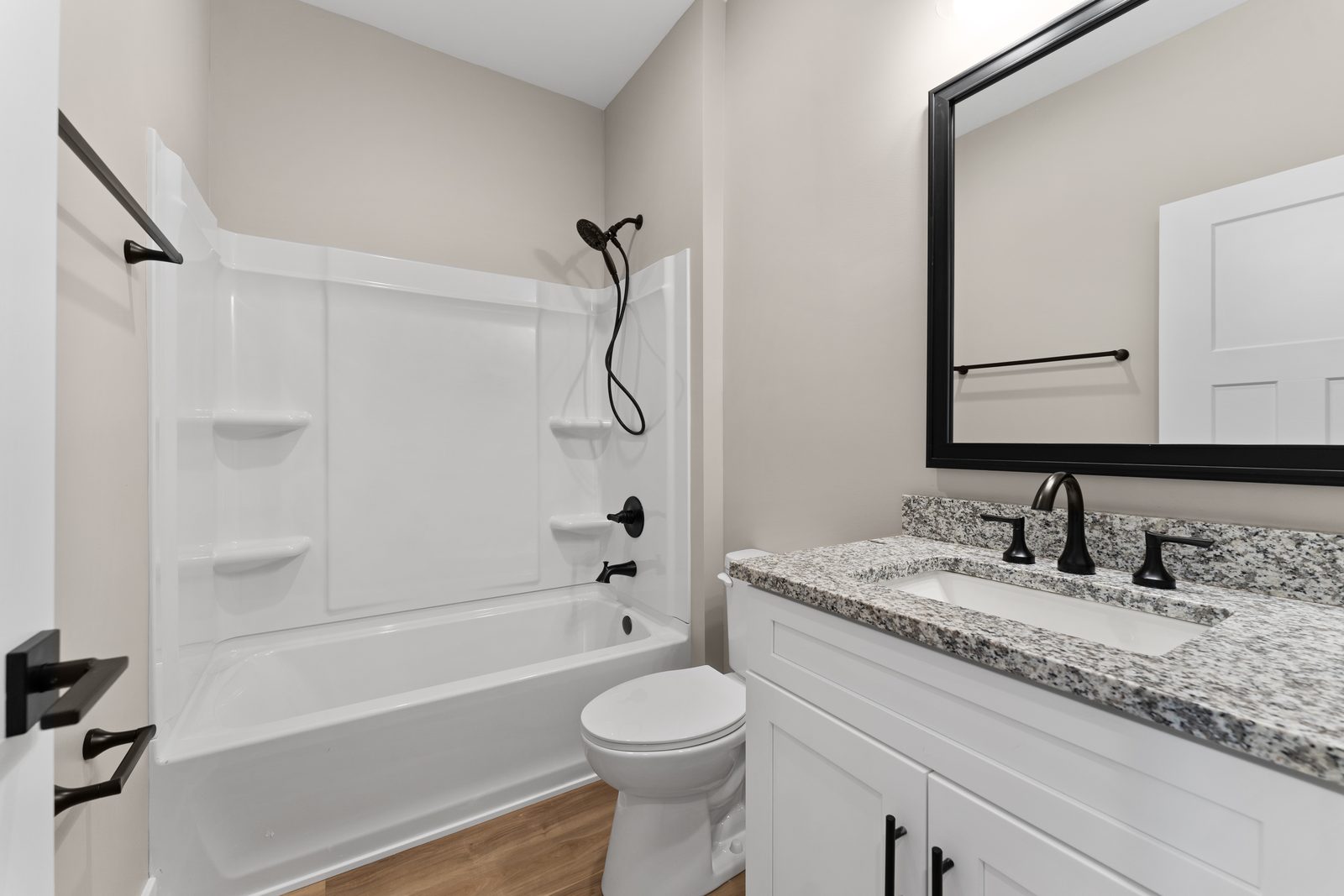 Bath with granite vanity
