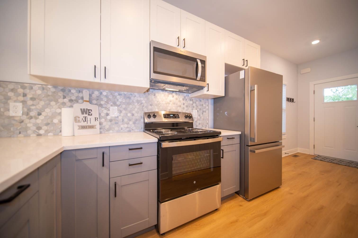 Kitchen with stainless appliances
